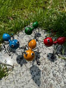 1 pièce Mignon Décoratif Fourmis en Fer Oscillant, Petit Ornement d'Insecte en Métal pour Extérieur