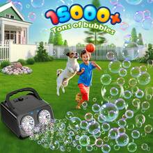 Black/White,Automatic Bubble Machine With 2 Fans 25000+ Bubbles/Minute,Electric Bubble Machine,Suitable For Various Scenes And Crowds Portable Bubble Machine For Outdoor And Parties, Weddings And Celebrations,Bubble Solution Not Included - màu đen - Xem 4