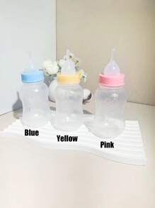 1/2/4/5/7pcs Pet Milk Bottle Set, Cat Milk Bottle, Dog Milk Bottle, Silicone Nipple & Plastic Milk Bottle, 60ml Milk Bottle, Feeding Bottle, Nipple, Bottle Brush, Hole Puncher, Pet Supplies, Pet Feeding Bottle