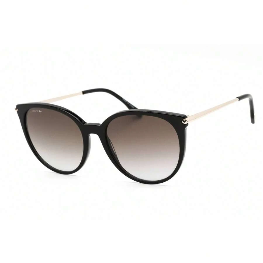 Lacoste Womens Oval Black Sunglasses With Grey Gradient Lens  L928S 001 - 黑色 - 查看 1