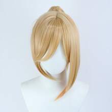 Warrior Cosplay Wig Ponytail Washable Blonde Colour - Tender Powder - View 1