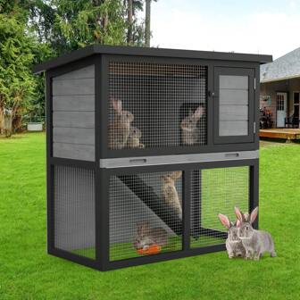 Advwin Advwin Rabbit Hutch Bunny Cage For Small Animals Guinea Pig Chicken Rabbit Cage Pet House Run Cage