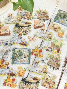 CANDY POETRY 1 包 30 张 INS 风格生活计划贴纸，创意美学贴纸，DIY 装饰工艺用品，节日礼物，个性化剪贴簿，学校文具，学校用品，返校 - 綠色 - 查看 5