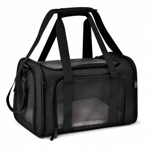 1pc Multifunctional Pet Carrier For Car, Convenient Shoulder/Crossbody Cat Bag, Breathable Dog Hand Carrying Bag