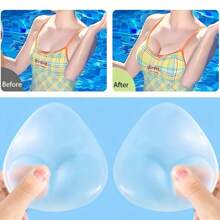 Transparent Invisible Thickened Silicone Bra Inserts For Bikini – Waterproof, Sweatproof, Push-Up Pads For Small Breasts To Enhance Fullness