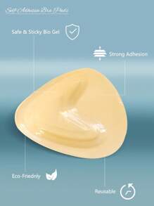 1 Par de Almofadas Adesivas Dupla Face para Peito, Almofadas Adesivas para Peito - Almofadas de Elevação Triangulares - Almofadas Reutilizáveis, Almofadas Invisíveis Grossas para Sutiã e Maiô Bikini, À Prova d'Água para Natação