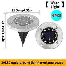 Luci solari Solpex per esterni, luce solare da giardino, luci solari da esterno impermeabili, Luci da esterni solari, Luce notturna, Lampada a LED, In acciaio inossidabile 8/10/16 LED luce notturna con design a perline luminose di grandi dimensioni