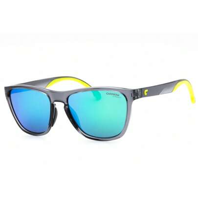 Mens Square Grey Sunglasses With Green Lens  CARRERA 8058/S 0KB7 Z9