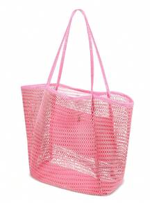 [Beach Bag] Large Capacity Beach Travel Bag | Women's Shoulder Bag, Women's Shopping Tote Bag, Beach Mesh Tote Bag, Women's Foldable Shoulder Bag, Travel Bag Beach Nylon Mesh Tote Bag, Casual Tote Bag Hobo Women's Foldable Shoulder Bag, Mesh Beach Tote Bag Large Size Women's Bag Upgraded Version, With Multiple Pockets, Suitable For Beach Picnic Vacation, Large Capacity Waterproof Beach Bag