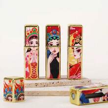 1PC, 5ML National Style Square Perfume Bottle With Peking Opera Facial Makeup, Portable Travel Bottom Directly Filled With Perfume Bottle, Perfume Spray Bottle, Reusable, Bottom Filled With Liquid Design, Mini Cosmetics Bottle, Various Colors Available, Birthday Gifts For Family And Friends, Holiday Gifts, Travel Portable, Perfume Bottle - Multicolor - View 2