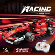 F1 Racing Car Building Kit - 1:24 Scale Remote Control Formula Racing Car Model - DIY Remote Control Car Building Blocks For Kids And Boys - Best Birthday Gift Toy - Multicolor - View 2
