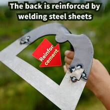 重型锰钢爪 - 加厚尖头除草工具，易于松土、除草和耕作 - 锋利的边缘设计，方便房主、园丁和种植者高效使用，适用于户外园艺和草坪护理，无手柄 - 空心鋤頭 - 查看 9