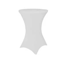 1 pieza Cubierta de mesa de cóctel de poliéster elástica, adecuada para decoración de mesa de bar redonda, mantel ajustable de 4 vías para eventos de boda y fiesta