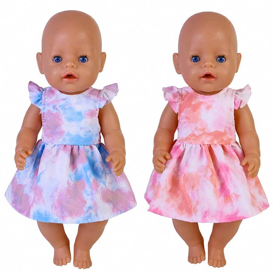 18 Inch Doll Clothes, Long Dress Clothes Outfits Fit For 14-18 Inch Dolls, Doll Dress Toys Gift (Not Include Doll) - Multicolor - View 1