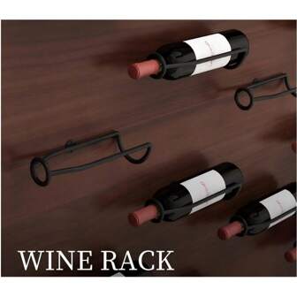 VINCAN 1pc Iron Wall-Mounted Wine Rack, Single Wall-Mounted Wine Rack, Creative Decorative Rack, Hanging Wine Rack, Display Rack
