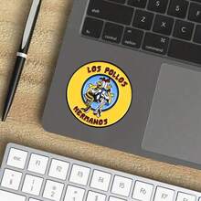 3-Inch Polyethylene Sticker, Breaking Bad Los Pollos Hermanos Metal Sign - Vintage Embossed Wall Decor For Kitchen, Bar, Man Cave | TV Show Fan Collectible Gift, Durable Waterproof, Easy To Stick, Waterproof And Oil-Proof, Clear Pattern, Reusable, Vibrant Colors, Fun Lifestyle Art, Suitable For Car Stickers, Laptop, Phone, Water Bottle, Books And More Colorful Sticker Decals.