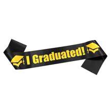 Customized Personalized Shoulder Straps | Stylish Graduation Sashes "I GRADUATED" Ceremony Belts | Ribbon Grad Party Costume Shoulder Decorations