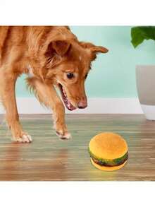 Happy Dog Toys, Squeaking Dog Toys With Sound Emitting Devices, Happy Companion Toys For Small, Medium, And Large Dogs Such As Golden Retrievers, And Creative Pet Dog Toys With 3 Pieceshamburger Packages For Teeth Cleaning, Interactive Training, And Sofa Stop Loss. - Multicolor - View 4