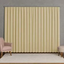 Luxury Blackout Curtain 4 And 5m X 2.80m For Swiss Track Max – Blackout Cuts Off Light For Living Room And Bedroom - 米色 - 查看 4