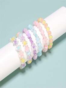 Glas Perlen Armband Bastel-Set, 8mm runde Perlen DIY Schmuckherstellung Hochzeits-Zubehör Acryl Pony Perlen Geschenke