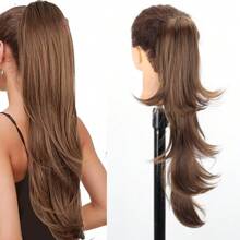 Synthetic Claw Clip Ponytail Hair Extensions Long Wavy Pony Tail False Hair For Women Horse