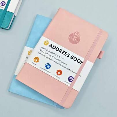 Address Book With Alphabetical Tabs,Hardcover Address Book Large Print For Record Contacts, Small Address Book To Store All Your Important Informations In One Place 5.2 X 7.8",School Supplies,Back To School