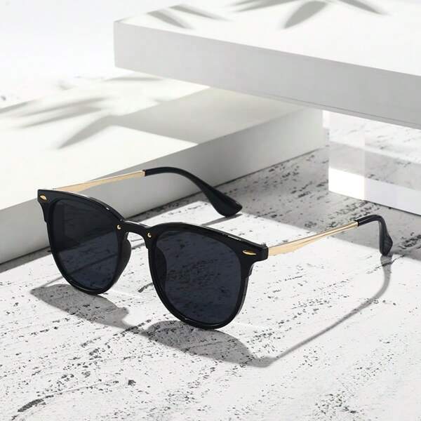 1pc Round Vintage Classic Elegant Perfect Never Outdated Minimalist Casual Women Fashion Glasses For Daily Life Street-Photography Musical Festival Suitable For All Face Shapes Decoration