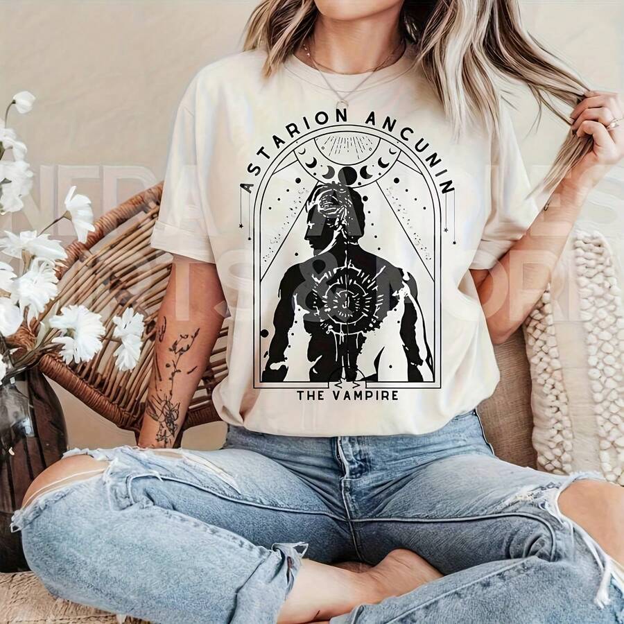 Astarion T-Shirt,, Baldur's Shirt, BG Gamer Shirt, BG3 Merch, ANCUNIN, Astiarion Vamp Vampire,  Merclus Size Butterfly Graphic T-Shirt 220G Pure Cotton T-Shirt - Perfect For Everyday Wear And Leisure Time, A Great Gift For Who Love To Travel And Enjoytops For Wo, Clothes Wo,Vintage,Vintage Clothes Wo,Cotton,Summer Clothes Wo,Summer Tops Wo, Mujer, For Wo,Cute,Goth,Inawly,Red White And Blue,Camia,Ry,Ing,Graphics Woman T Shirts,Retro,Embroidered,Casual,Tops,Graphic S,Graphic S Wo,Musera,Beach,S - White - View 1