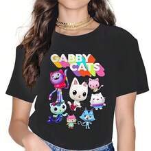 Baby Box Cats  Wo Shirts Gabby's Dollhouse Gabby Cartoon Oversized T-Shirt Kawa Vintage Female Blusas220G Heavyweight Cotton T-Shirt For And Wo – Crafted From Thick, Breathable Pure Cotton For Lasting Comfort And Durability. Perfect For Work, Gym, Travel, Casual Outings, Outdoor Sports, And Layering In All Seasons. Great For School, Streetwear, Or Just Relaxing At Home. Tops For Wo Vintage Clothes Wo Clothes Wo Vintage Wo Tops Mujer Cute Tops Wo Cotton Wo Clog Halloween Camisas Summer Clothes Wo Casual Punk Western Tops Wo Fourth Of July Outfit Kpop Cowboy Outfits For Wo Ry Ropa 100% Cotton Y2k Ing Cute Gothic Wo Clothes Black And White Top Vintage Tops Cloth For Wo White Goth Inawly Retro Clothes For Wo Korean Fashion Wo Camisas Para Mujer,S - Black - View 1