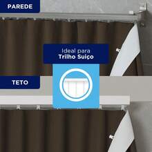 Luxury Blackout Curtain 4 And 5m X 2.80m For Swiss Track Max – Blackout Cuts Off Light For Living Room And Bedroom - 鏽棕色 - 查看 5