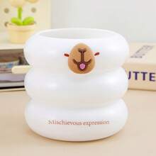 1pc Multifunctional Pen Holder, 3 Expression Options, Circular Pen Cup, Large Capacity, Desktop Storage, Large Capacity Desktop Stationery Organizer Pen Stand, Storage Bucket, Suitable For Office, School Supplies, Stationery Organization, Teachers, Home, Back To School/Graduation/Birthday Gift