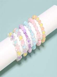 Glas Perlen Armband Bastel-Set, 8mm runde Perlen DIY Schmuckherstellung Hochzeits-Zubehör Acryl Pony Perlen Geschenke