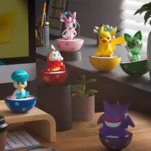 Set de păpuși mobile - Zâna Eevee, păpușă de pluș drăguță care se leagănă, articol anime, decor de birou anime japonez, păpușă de colecție - Multicolor - Vizualizare 3