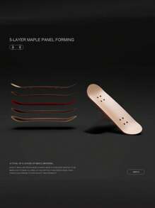1 pieza Finger Skateboards DIY Piezas del parque de patinaje Cubierta Truco Patineta profesional Soporte de metal Rodamiento Rueda Juguetes de escritorio Dígitos Cubiertas de madera de 5 capas, Patineta, Patineta