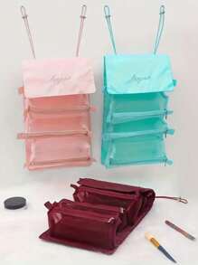 Four-In-One Cosmetic Bag, Cosmetic Storage Bag, Portable Toiletry Bag, Detachable Four-In-One Cosmetic Bag, Multi-Functional Lightweight Travel Women's Folding Travel Cosmetics Storage Toiletry Bag, Multi-Functional Folding Net Bag Toiletry Bag Portable Hanging Travel Storage Bag, Multi-Functional Folding Net Bag Toiletry Bag Portable Hanging Travel Storage Bag