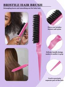 11pcs Hair Elastic Styling Set, 24-Slot Storage Box, Colorful Hair Ties, Candy-Colored Braiding Bands, Hair Rings (2000 Pieces), Combing Brush, Mouse Tail Comb, Side Comb, French Braiding Tools, Flower Hair Clips, Pink Multi-Functional Hair Ring, Crocodile Clips, Multi-Color Rubber Bands And Hair Accessories Set, Styling Tools And Hairstyle Accessories