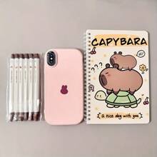 10 Stücke A5 Spiralgebundene Notizbücher mit süßem Capybara Muster - 50 Seiten dickes Papier Notizbuch, 10 Stücke Capybara Themen Stifte, Zitate und Tier Illustrationen, für Schule, Büro, Tagebuch, Geschenk, Schulmaterial | verspieltes Design | hochwertige Papiermaterialie, Schul Notizbuch Schulmaterial, Rückkehr zur Schule
