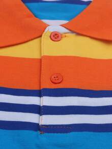 Boy's Polo Shirts Children Kids Golf T Shirt Short Sleeve Casual Top For Daily And Outdoor Wear - 橘色 - 查看 4