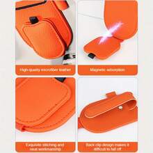 1 pezzo Organizer per visiera parasole per auto a forma di orecchio di gatto, portaoggetti multifunzionale per occhiali da sole, carte e penne, accessori compatti per auto salvaspazio, disponibile in 4 colori, organizer multifunzionale per visiera parasole