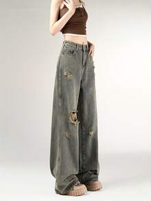Women Jeans - Grey - View 1
