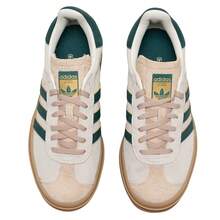 Adidas Originals 女款經典低筒運動鞋 GAZELLE BOLD W 輕量舒適透氣休閒運動鞋 ID7056 - 乳白/深綠/棕褐色 - 查看 8
