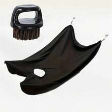 1 șorț de ras pentru bărbați + 1 pieptene pentru îngrijirea bărbii - Accesorii de îngrijire - Cu 2 ventuze, bavete de ras pentru barbă, bavete de ras, depozitare portabilă