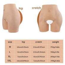 European And American Fashion New Silicone High Waisted, Full Buttocks, And Full Crotch Underwear, Imitating Real And Fake Buttocks And Lifting Buttocks For Women, Open As High Buttocks Pants, Sexy Lingerie Accessories
