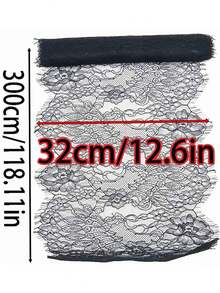 3米/包柔软双面蕾丝刺绣边饰，新娘礼服面纱，服装缝纫DIY配件，窗帘，桌布，家居装饰 - 彩色 - 查看 3