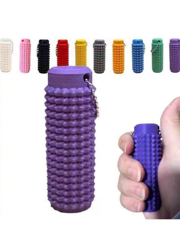 1pc Keychain - Portable Adult Finger Pressure Relief Massage Roller, Can Be Used As Desktop Decoration To Relieve Stress And Fatigue