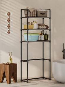1pc Practical Bathroom Toilet Organizer Rack, 2-3 Layer Easy Assembly Bathroom Over Toilet Storage Rack, Freestanding Toilet Space Saver Shelf, Suitable For Home Decor And Bathroom Storage In Summer