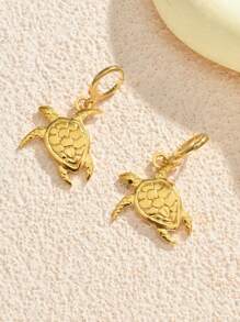 1 paire / 5 paires de boucles d'oreilles vintage en forme d'étoile de mer et de coquillage, plaquées or en acier inoxydable. Conviennent pour un port quotidien, une fête de plage, des vacances, un usage quotidien. Excellent cadeau pour les amis