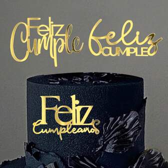 3 件西班牙“Feliz Cumpleaños”生日蛋糕装饰，生日派对蛋糕装饰 - Ins 蛋糕装饰，适用于生日派对装饰、社交媒体照片道具、节日活动