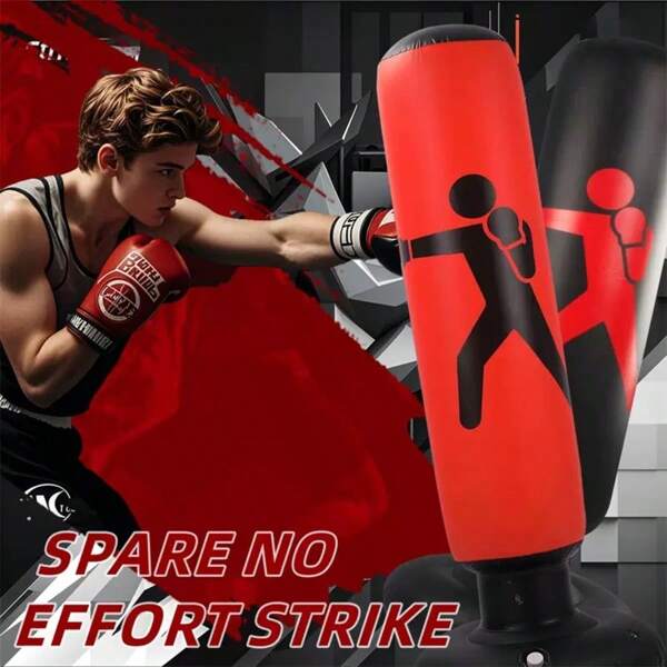 1pc Punching Bag, Free Standing Boxing Bag For Bounce Back Focus Punching Bag For Practicing Karate, Taekwondo, De-Stress Boxing Bag Training Equipment Exercise Boxing Standing Punching Bag