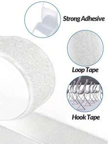 196.9 Inch Hook And Loop Tape, Suitable For Shoes And Clothes, Double-Sided Hook And Loop Fastener, Self-Adhesive Hook And Loop Tape, Can Be Used To Fix Windows, Photo Frames, Mosquito Nets, Clothing, Bags, Carpets, Cars, Etc. - Multicolor - View 6